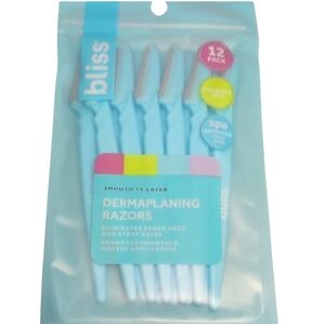 Bliss Smooth Ya Later Dermaplaning Razors - 12 Pack Blue